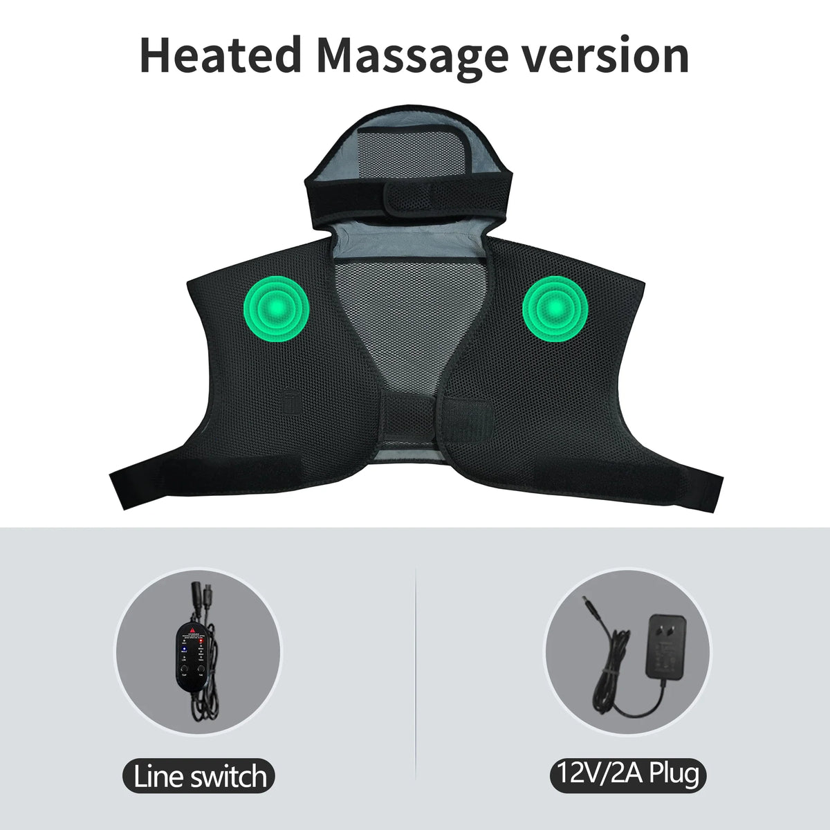 Electric Massage Wrap Neck Shoulder Back Pain Relief Heating Shawl Shoulder Vibration Massager Cold Weather Body Warmer Vest