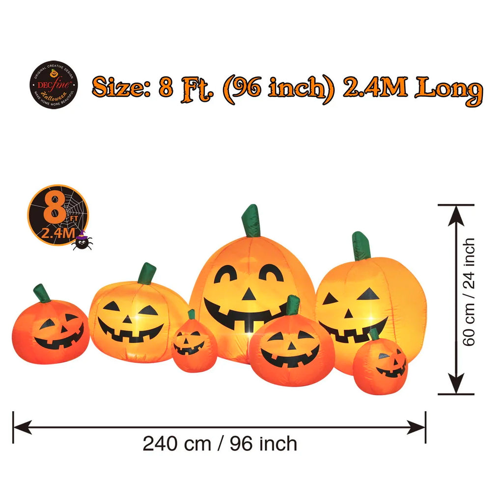 Inflatable Halloween Pumpkin Decoration - LED 4 ft Yard Display