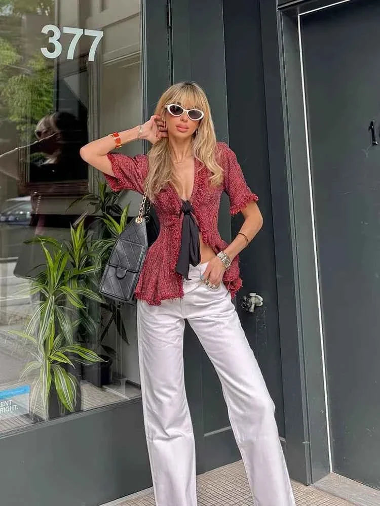 Blusa Vintage con Flecos: Elegancia y Comodidad para el Verano 2026