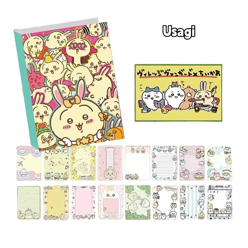 Chiikawa Cute Notebook 80 Sheets, Full Color Kawaii Journal Notepad for Note Taking School Office, Great Gift for Chiikawa Fans