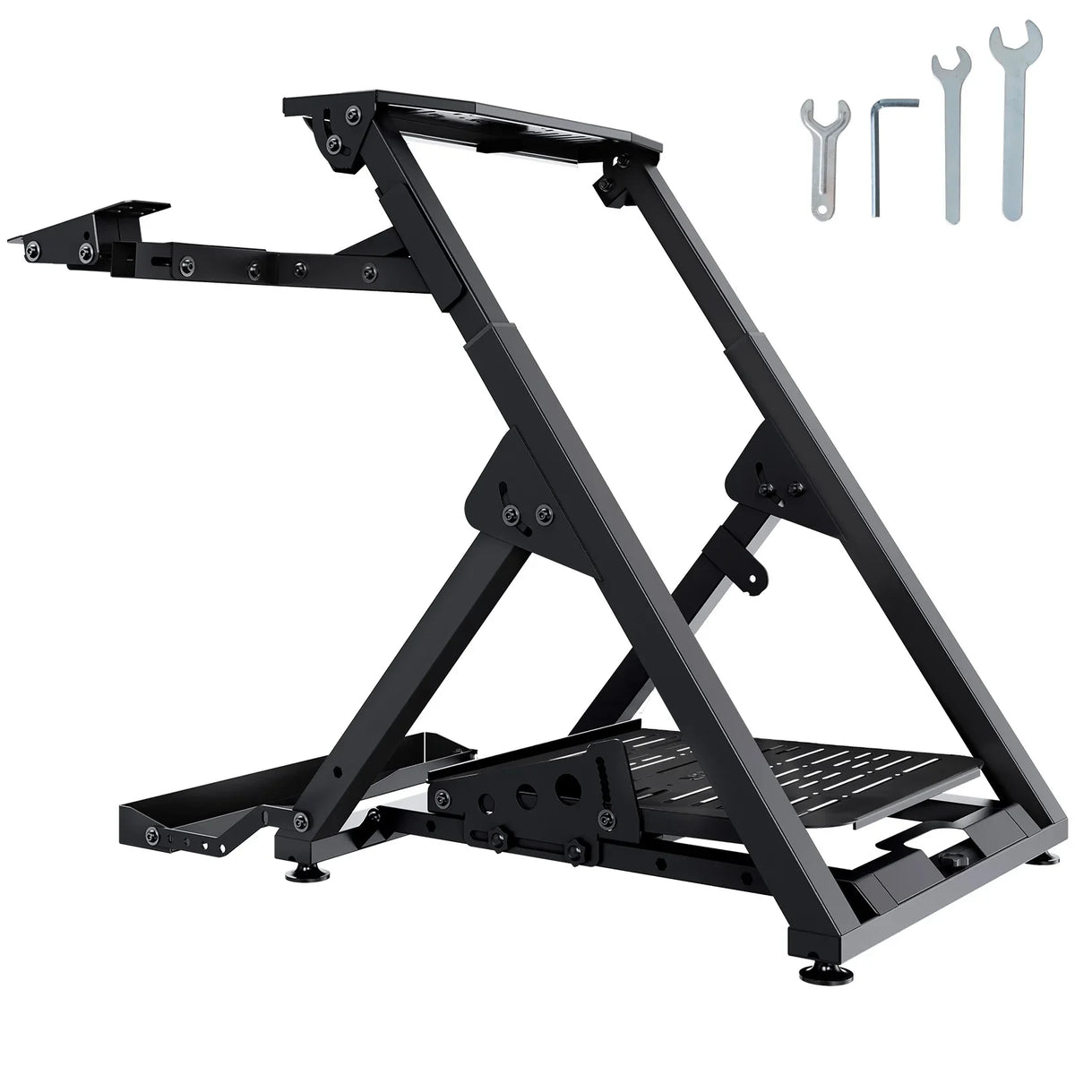 SucceBuy Foldable Racing Wheel Stand with Adjustable Pedals