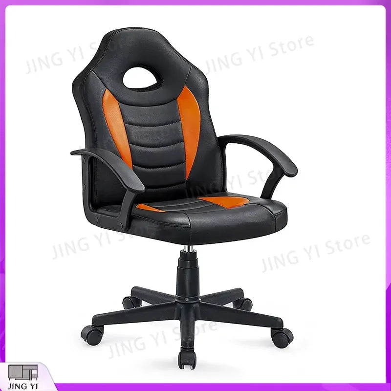 Ergonomic Gaming Chair with LED Lights Blue PU Leather Reclining Computer Game Chair Adjustable Height Racing Style Office
