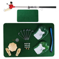 F92E Minitype Indoor Golf Game Funny Golf Game Golfer Set Golf Accessory Set