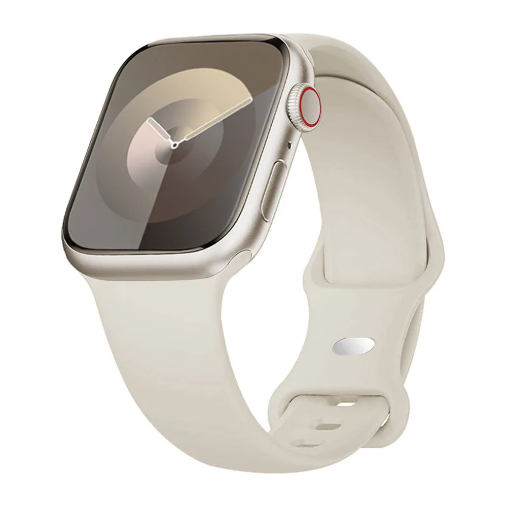 Silicone Strap For Apple Watch Bands 40mm 44mm 46mm 45mm 41mm 49mm 42 Correa Bracelet iWatch series ultra3 2 7 8 9 se 10 11 band