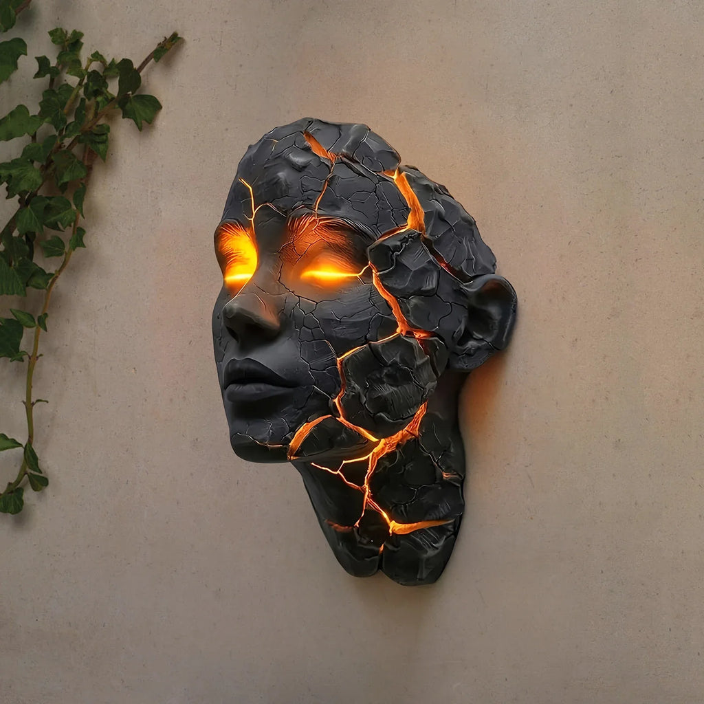 Pink Halloween Cracked Soul LED Wall Light