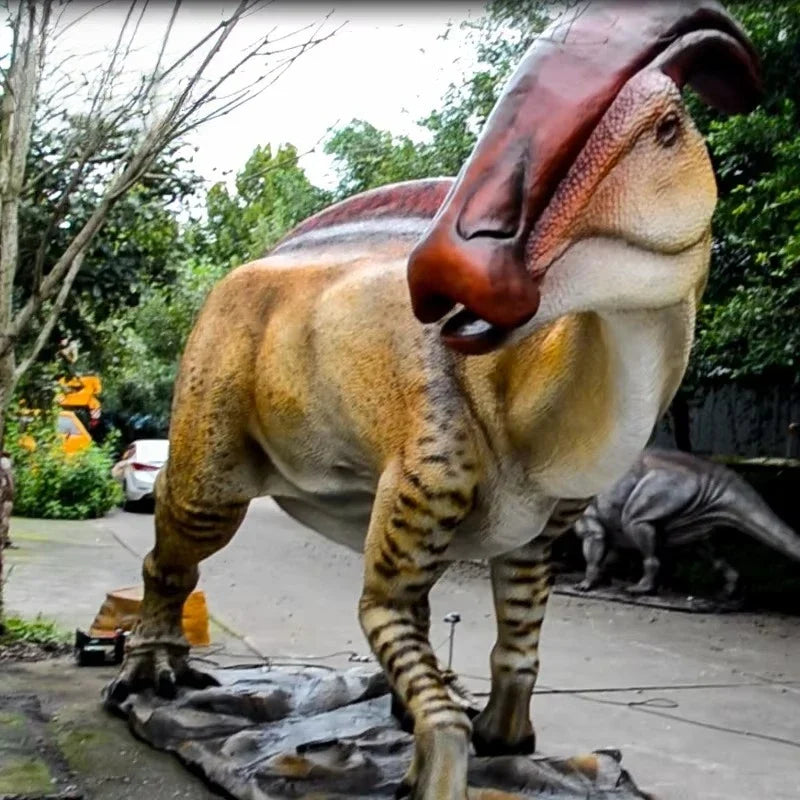 Parasaurolophus Animatronics Dinosaur Model Silicon Waterproof Customized Dinosaur Model