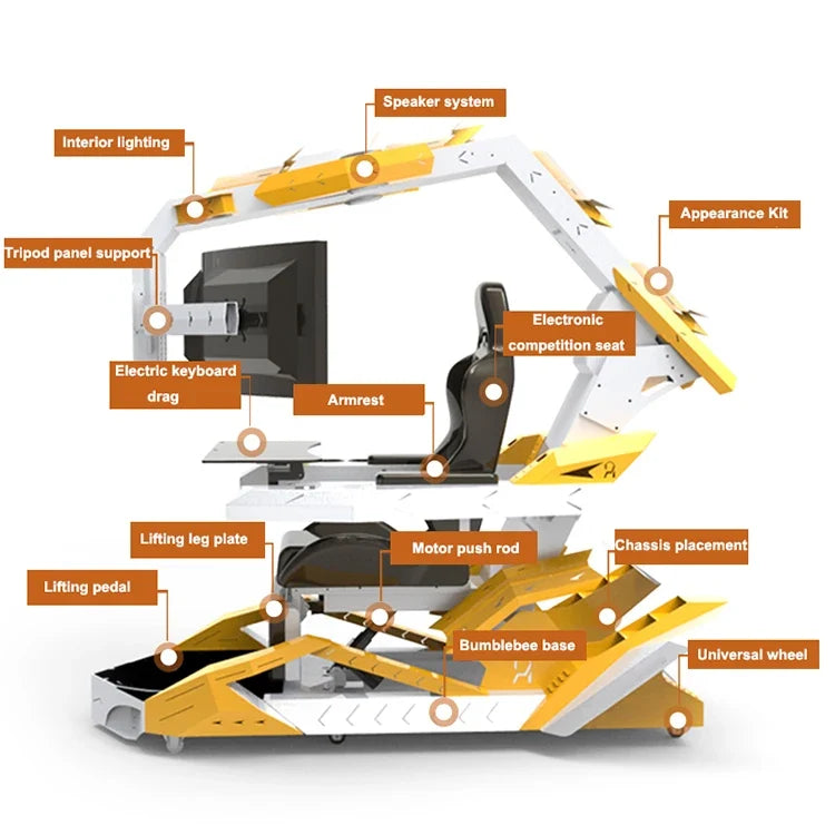 High End Ergonomic Zero Gravity Led Computer Cockpit Gaming Station Ergonomic Chair for Oem Odm comfortable chair workstation