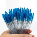 New 5/25/50Pcs Wholesale Crystal Eyelashes Brush Applicator Eyelash Brushes Plastic Mascara Wand Lashes Extension Makeup Beauty