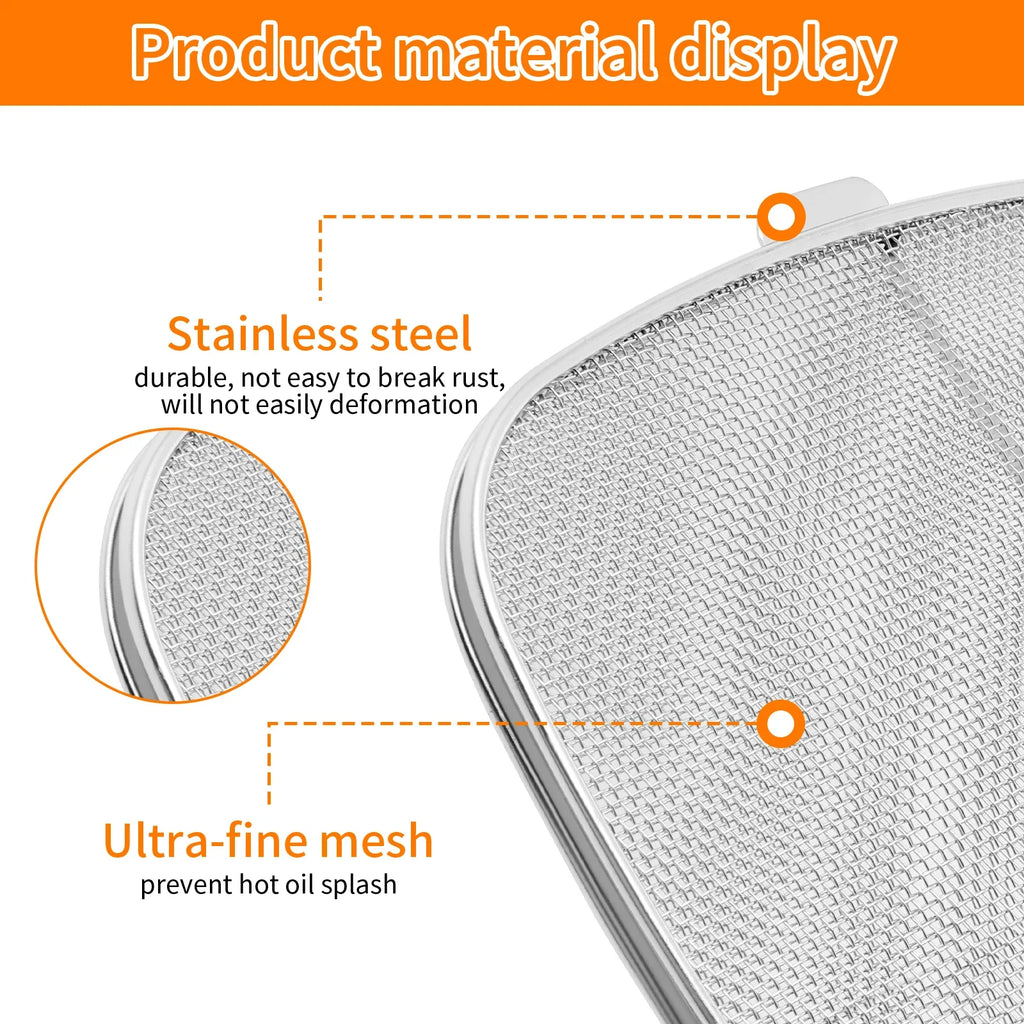 Stainless Steel Splatter Guard Splatter Screen Reusable Air Fryer Splatter Screen for Ninja Foodi AG300C AG301C AG302 AG400