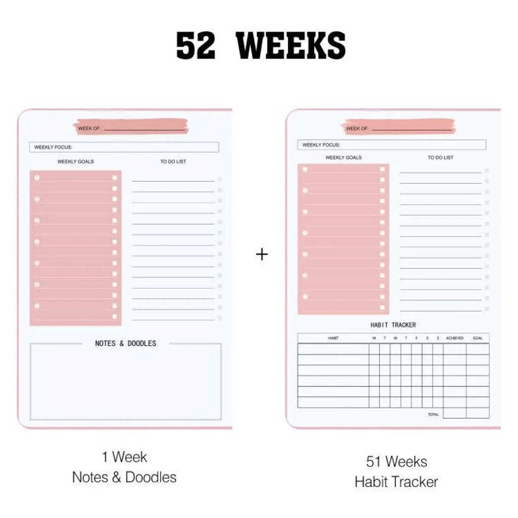1pc Tree Pattern Spiral Bound Weekly Planner & Notebook & Schedule Organizer, Stationery For Office & School & Study, Plan Book