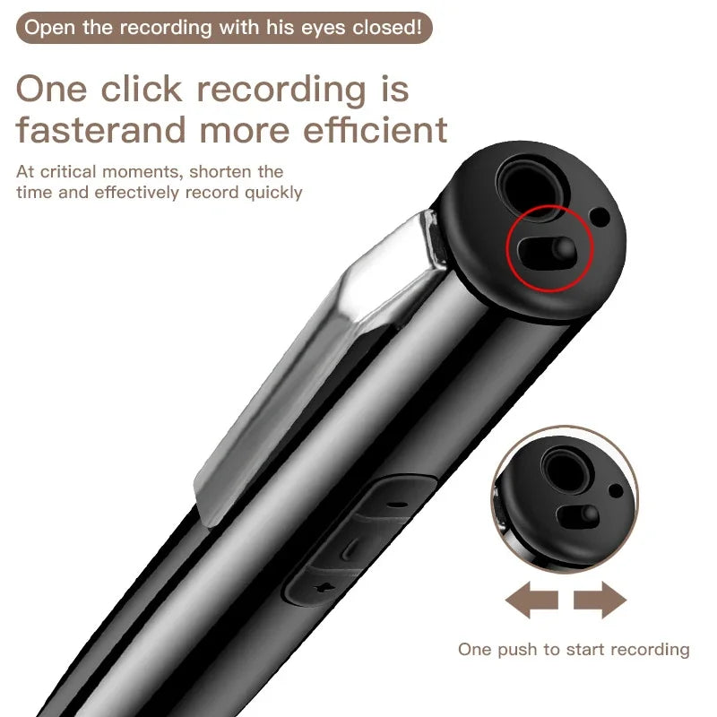 Lenovo New 128GB AI Digital Voice Recorder Pen, Smart Noise Reduction Audio Recorder with Playback & Charging, Writing Pen Style