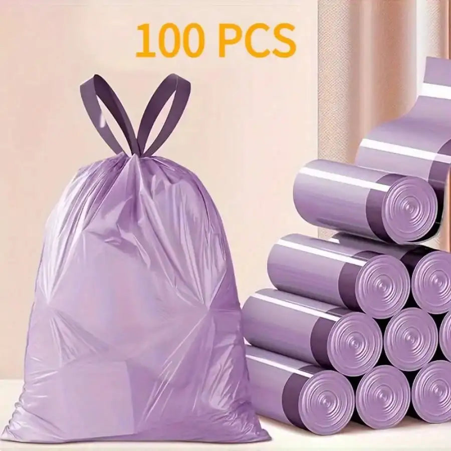 AEHOME Purple Trash Bags, 100 Count, 45 x 52 cm