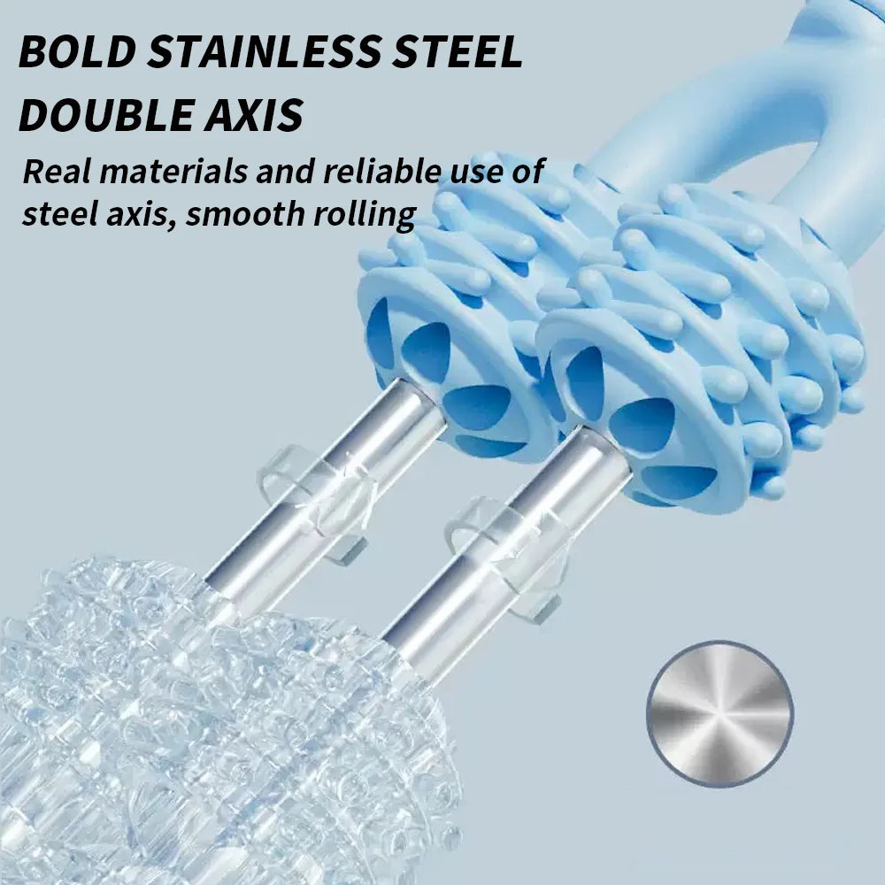 Double row massage roller massage stick muscle relaxation massage tool - a must-have for home massage relaxation