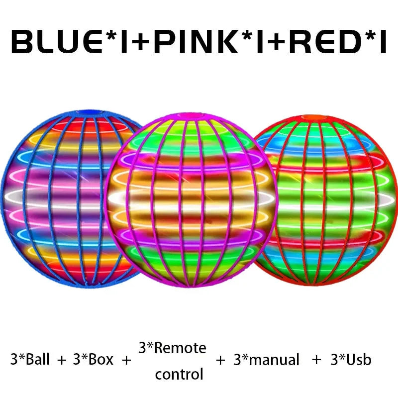 Flying Ball Boomerang Flyorb Magic Band LED Light Drone Hover Ball Flying New Planet Flying Rotating Fingertip Toy Kids Gift