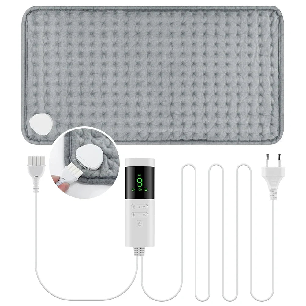 60x30CM Electric Heating Pad with 9 Levels Constant Temp 4 Modes Timer Body Warming Thermal Mat for Leg Abdomen Hand Thermal Mat