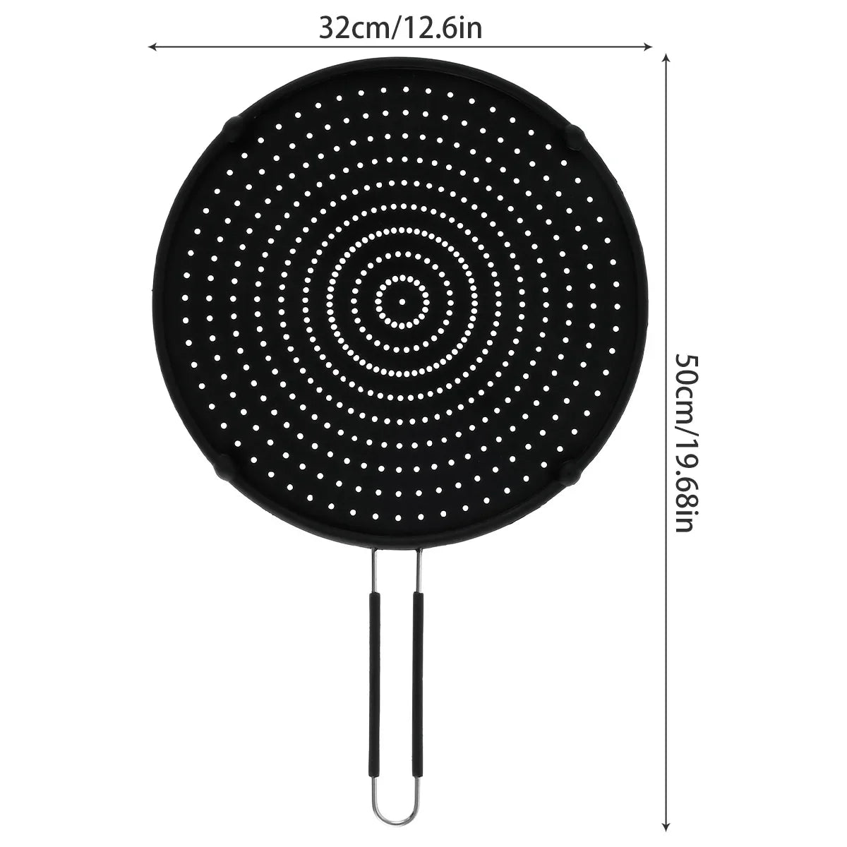 32cm Silicone Splatter Screen Frying Pan Cover Heat Insulation Splatter Screen Cooking Tool Oil Splash Guard Kitchen Accessories