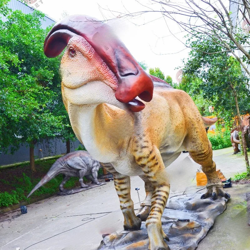 Parasaurolophus Animatronics Dinosaur Model Silicon Waterproof Customized Dinosaur Model