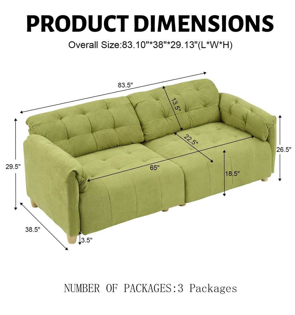 Double Storage Sofa With Hidden Storage Design Suitable for Small-Sized Living Rooms Bedrooms Apartments Studio Apartments Dormitories