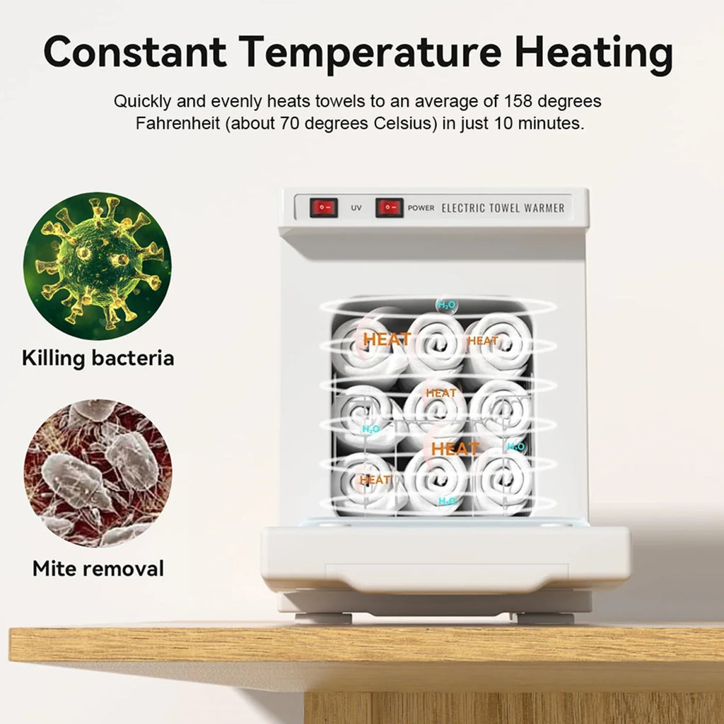 5L Mini Heated Towel Cabinet Towel Heater Electric Tower Warmer for Facials SPA Barbershop Esthetician