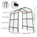 U-Shaped Garden Cucumber Trellis for Climbing Plants Support Frame with Nylon Netting and Spikes Metal Garden Trellis Arch