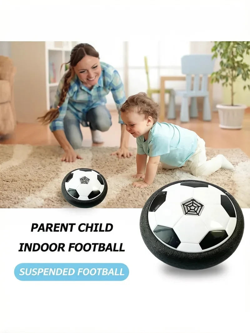 Indoor Hovering Air Cushion Soccer Toy Electric, LED Lights,Music,Dual-Player Competitive Parent-Child Interactive Football Game
