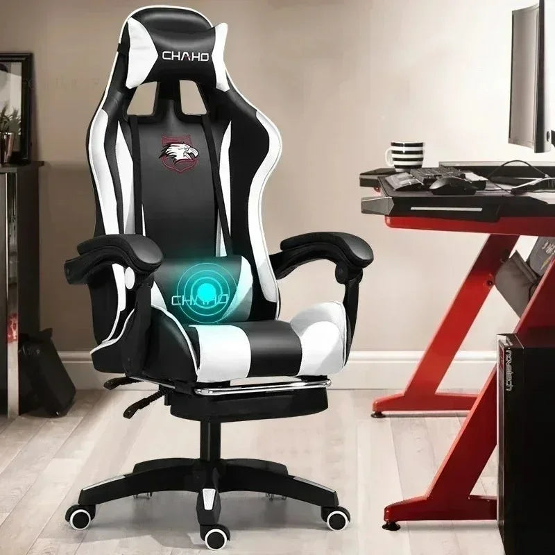 Modern Professional PC Computer Gamer Chair Light Luxury Leather Office Chair Internet Cafe Racing Esports Comfortable Furniture
