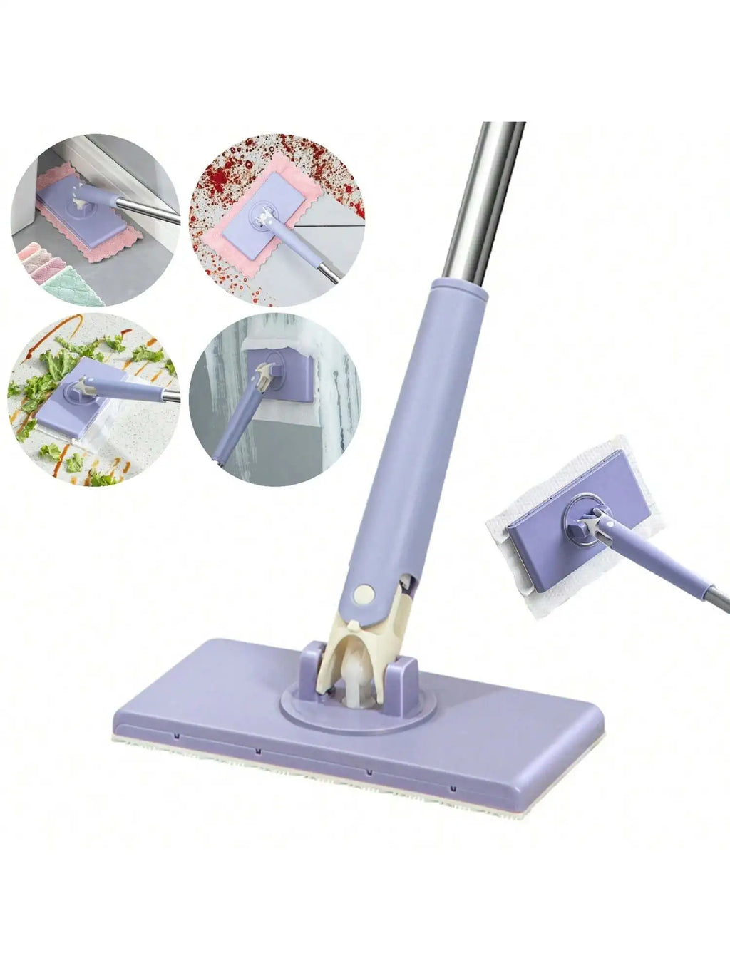 Household Indoor Quick Dry Mop Adjustable Long Handle Dust Mop For Home Living Room Kitchen