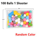10-100pcs Cat Plush Ball Shooting Gun Funny Cat Toys Interactive Launch Training Toy For Pet Kitten Creative Mini Shooting Games