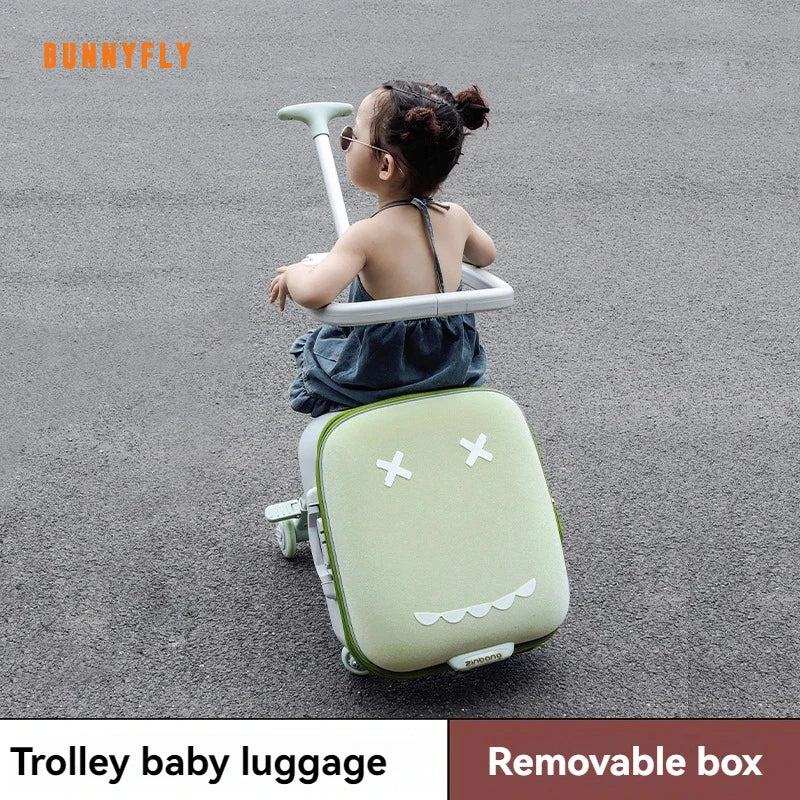 Children's Luggage Case Can Ride and Walk the Baby's Suitcase The Baby Can Take the Suitcase. 20-Inch Folding Stroller Can