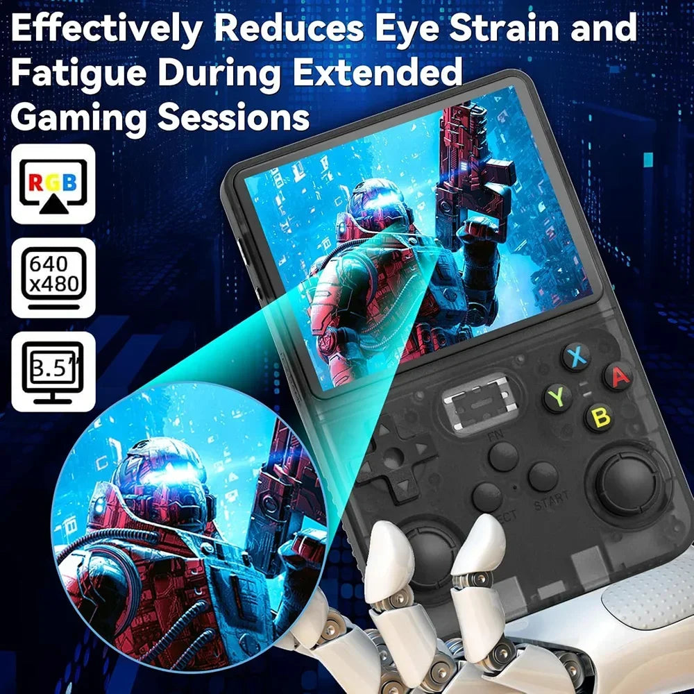 R36S Handheld Retro Game Console Classic ARKOS System 3.5 Inch Portable Video Gaming Console with Single Card for Kids Gift
