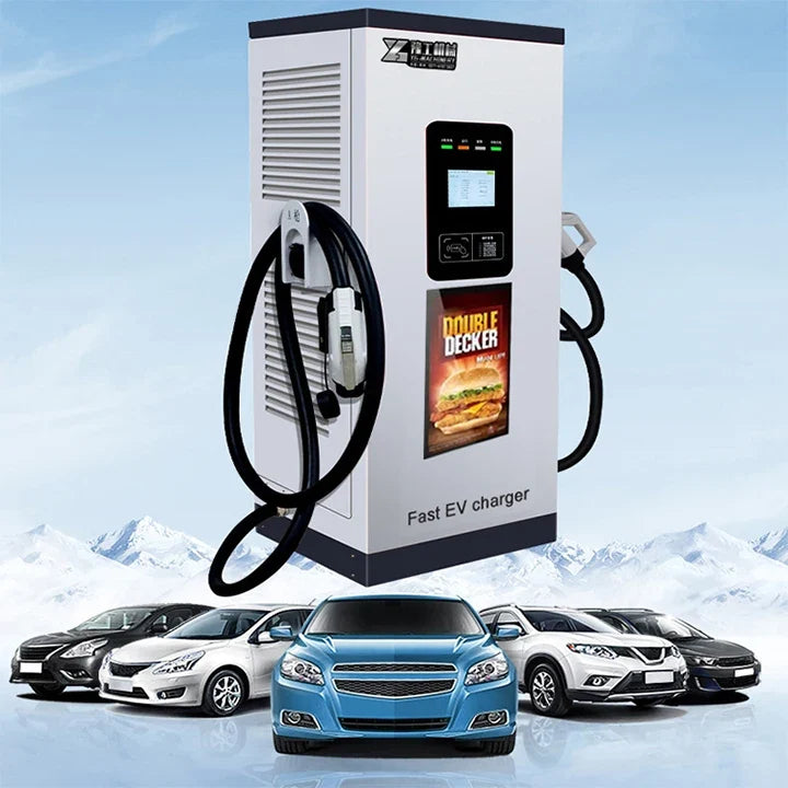 High-Speed 60kW-240kW DC Fast Charging Station, Fast Charging in 30-60 Minutes with CCS, GBT, Chademo, OCPP, and RFID Support