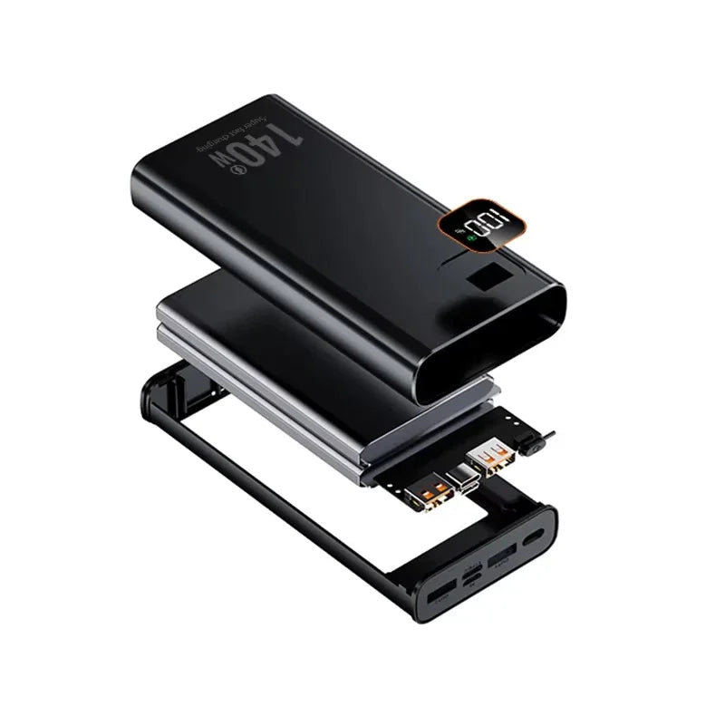 Lenovo 140W Ultra Capacity 500000mAh Super Fast Charging Portable Charger Power Bank For IPhone Samsung 2027