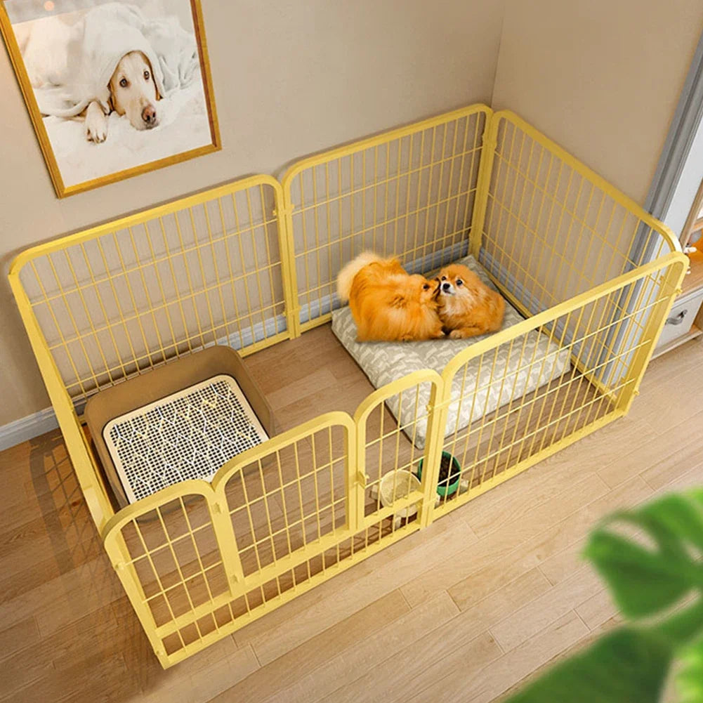 6 Panels Heavy Duty Dog Puppy Playpen Foldable Exercise Puppy Kennel Cage Heavy Duty Dog Cage for Dog Cat Rabbit Pet Exercise