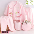5 Pcs/set Newborn Baby 0-3 Month Clothing Set Babies T-Shirt Pants Hat Boy Girl Clothes Cotton Set