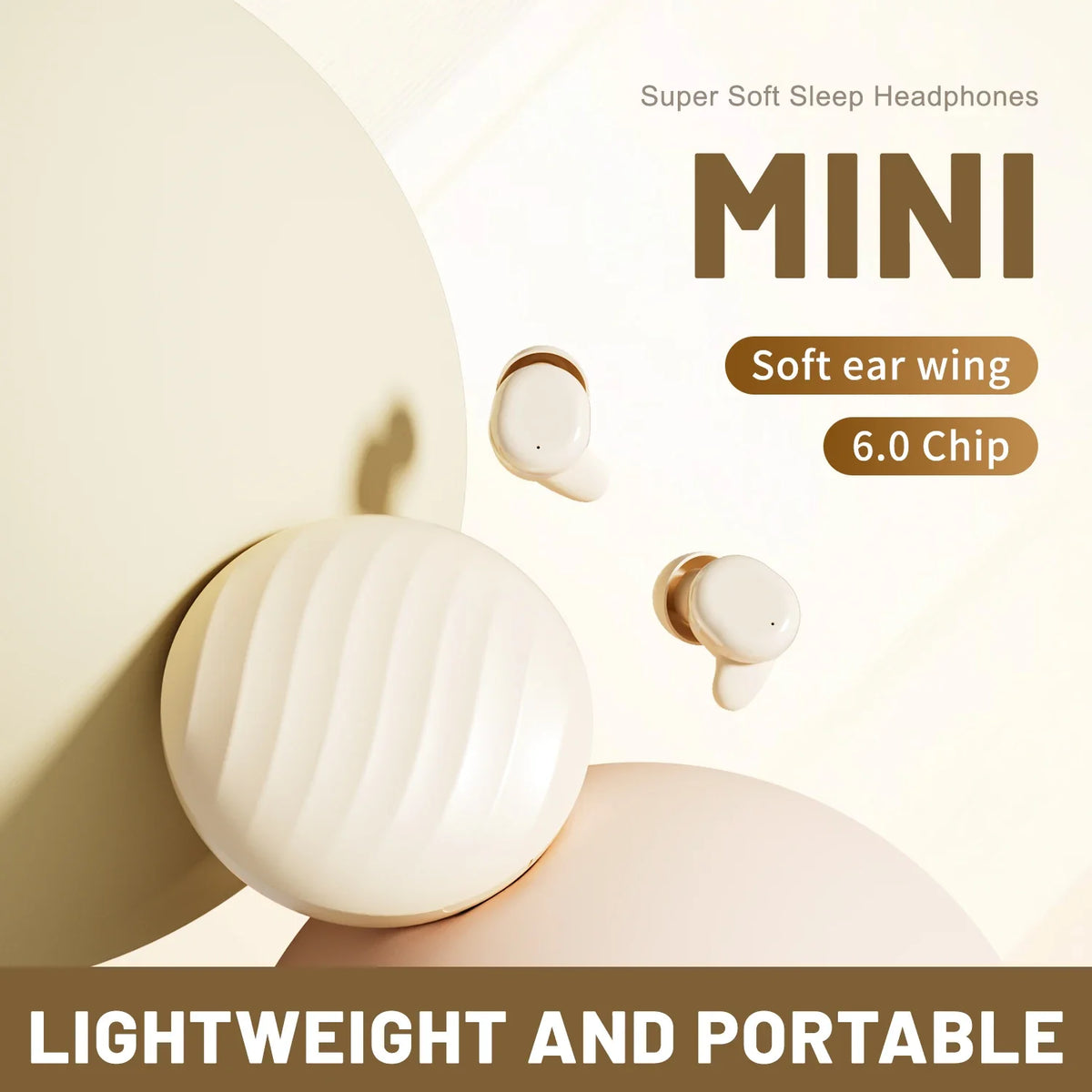 SK49 Bluetooth Wireless Earbuds Sleep Earphones, Bluetooth 6.0, Noise-Canceling Earphones.Improves Sleep Quality, Zero Pressure On The Ears When Sleeping On Your Side, Invisible Flat-head Earphones, Suitable For Travel And Si