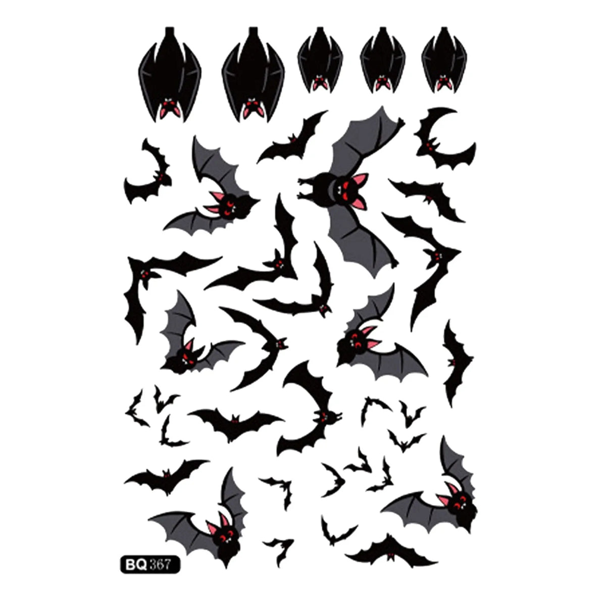 Halloween Window Cling Sticker Set, Skeleton, Witch and Ghost Designs