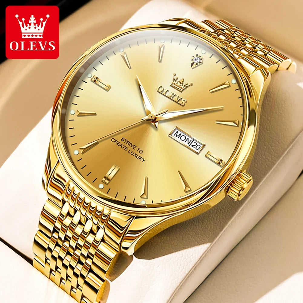 OLEVS 2929 Men’s Quartz Watch with Double Calendar
