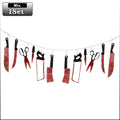 Bloody Halloween Banner - Scarlet Polyester Haunted-House Decor