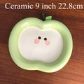 20cm Jucaica Rosh Hashanah Apple Honey Dish, Ceramic Dessert Plate with Honey Jar, Jewish New Year tableware  Shana Tova