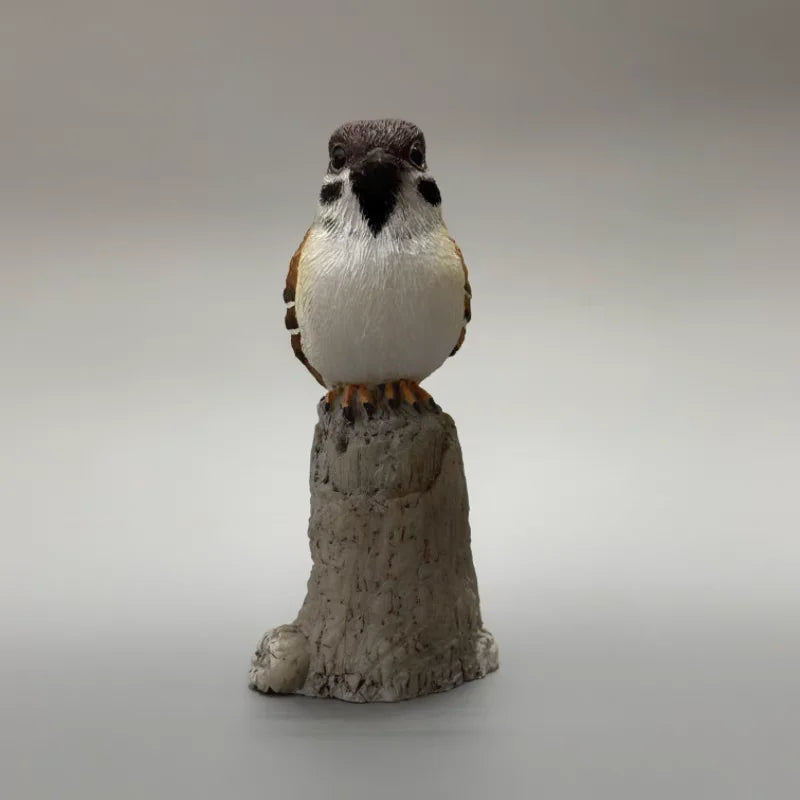 Resin Sparrow Bird Statue Ornament for Desktop Decor
