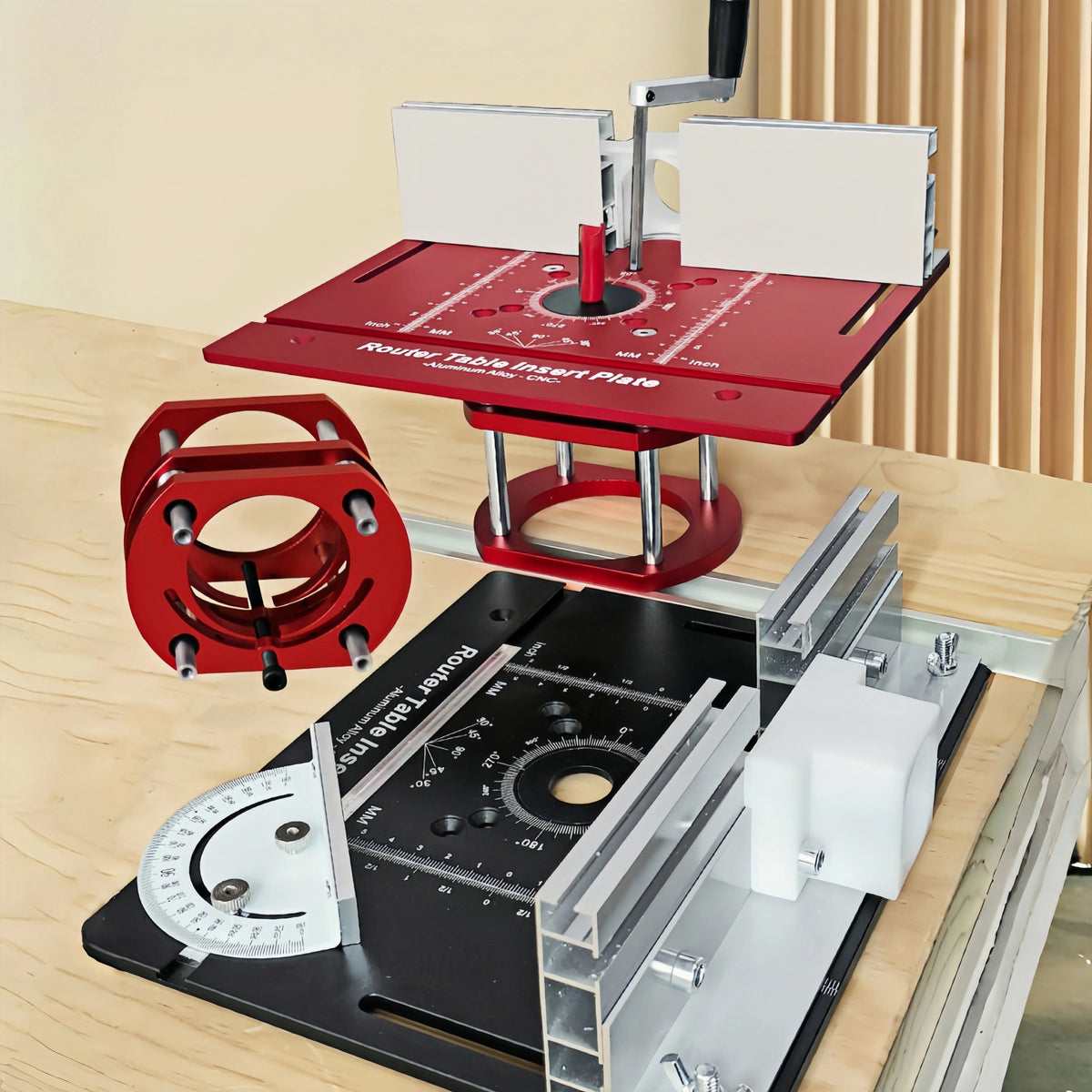 Router Table Insert Plate Set - Metal Woodworking Tool & Accessory
