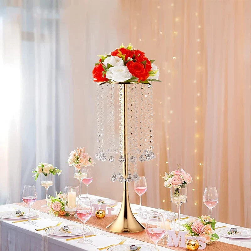 Gold Metal Wedding Candle Holder Centerpiece