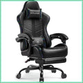 Gaming Chair for Adults, Computer Chair with Footrest, Black