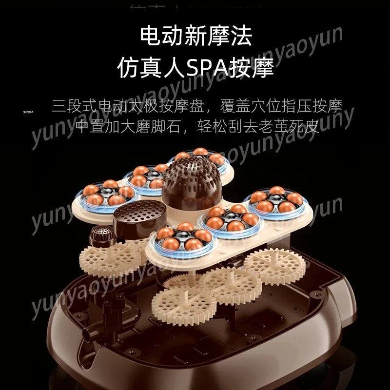 110V Electric Foot Spa Bath Heated Water Automatic Massage Foot Tub For Ankle Calf Stress Relief Foot Soaking Equipment