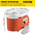 SucceBuy 350W Electric Pottery Wheel with Foot Pedal
