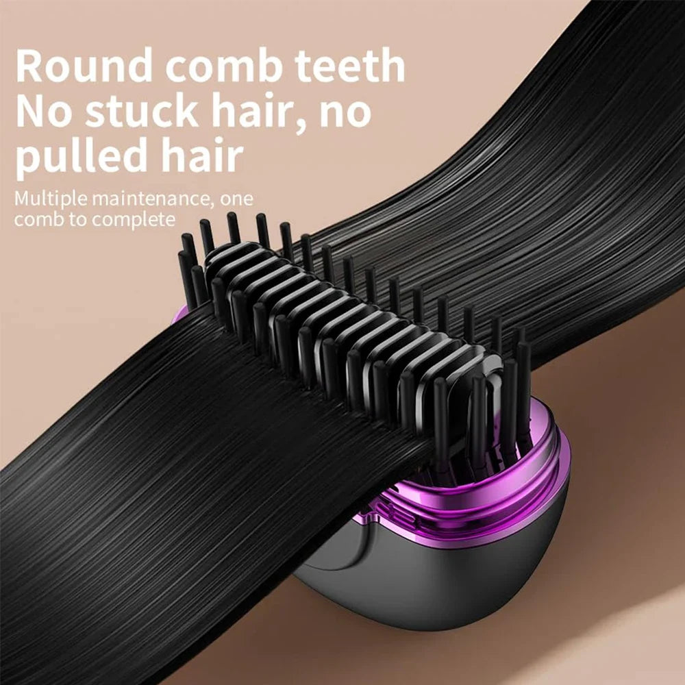 Mini Beard Straightener Wireless Hair Straightener Comb Electric Hair Brushes Lightweight Hair Straightener Brush for Travel