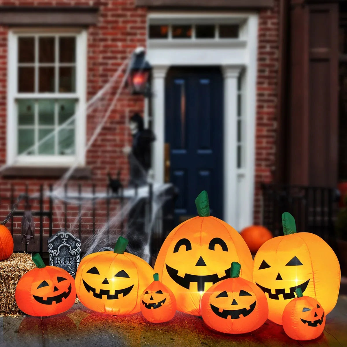 Inflatable Halloween Pumpkin Decoration - LED 4 ft Yard Display
