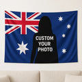 1pc Customizable Personalized Tapestry With Photos And Text, For Birthday, Wedding, Halloween, Christmas, Party