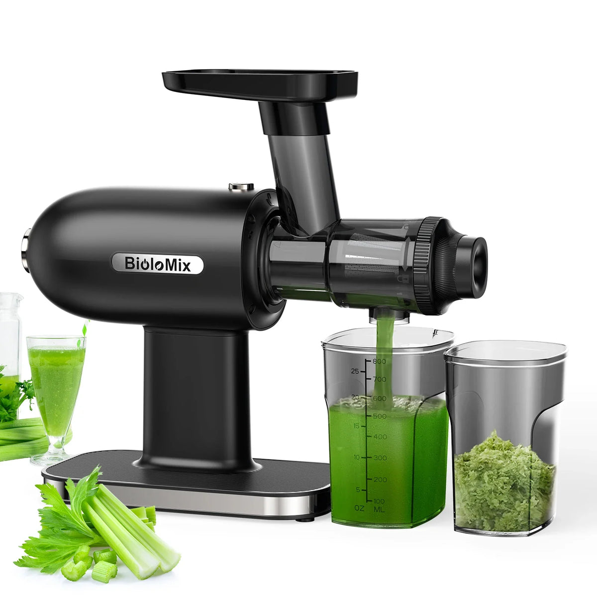 BioloMix SJ-012 Slow Masticating Juicer with Reverse Function, 800 mL