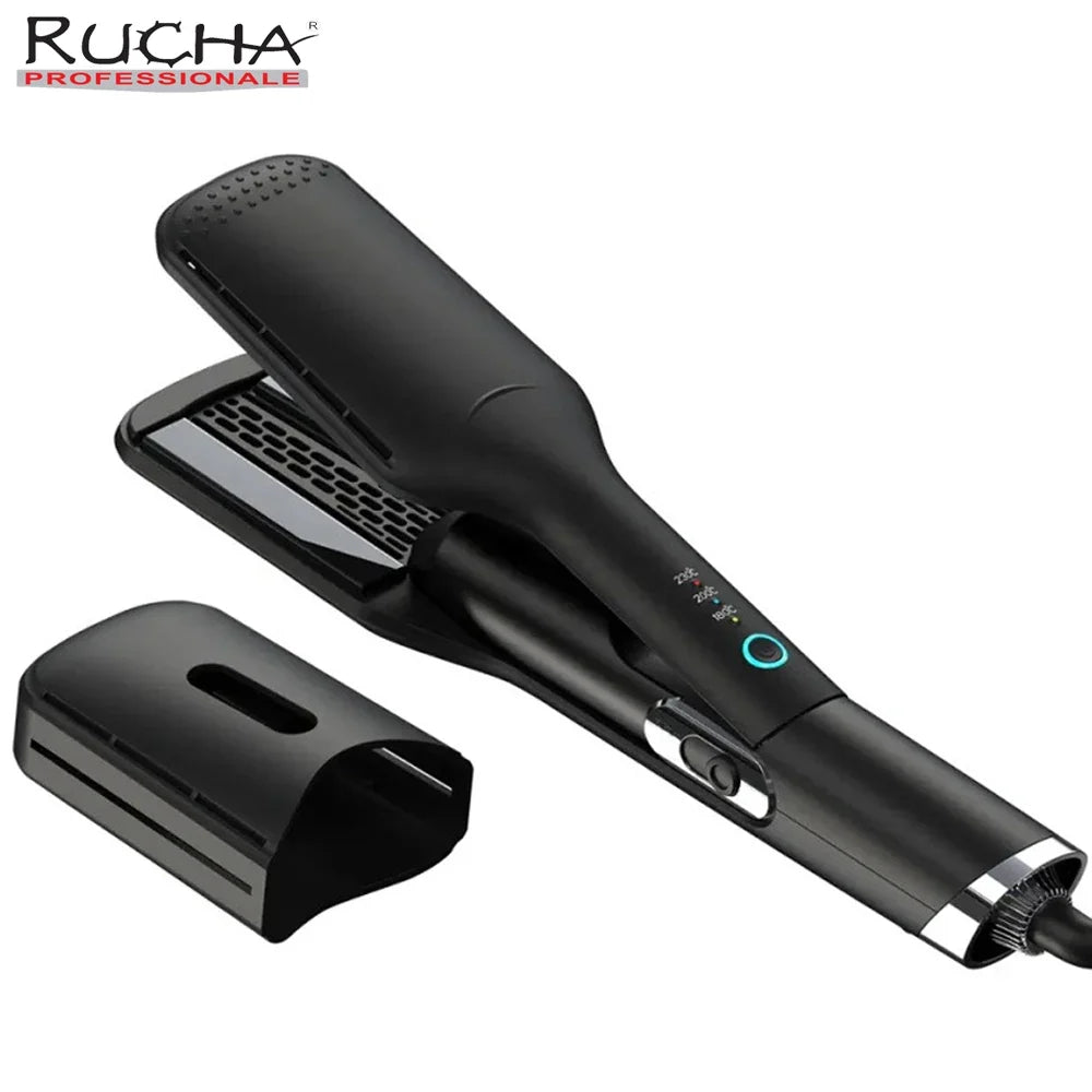 Professional Hair Straightener With Hot Air Ionic Hair Flat Iron 230°C Ceramic Coating Plate Hair Styler